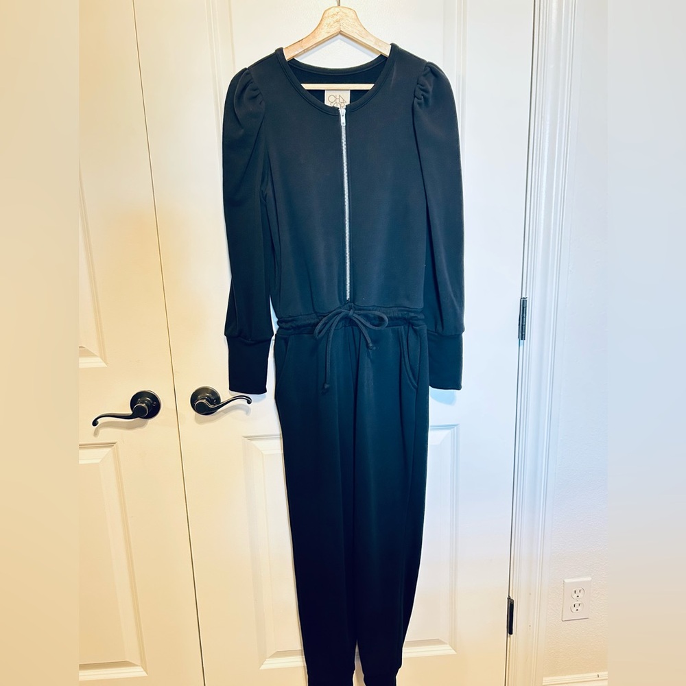 Chaser Black Jumpsuit with Zipper